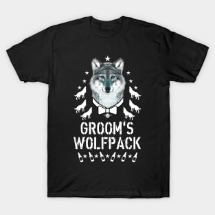 163 Wolf GROOM Wolfpack Bachelor Party Beer T-Shirt